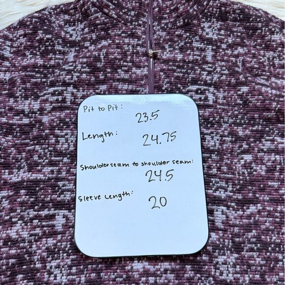 Varley Speckle Fleece Bailey Half Zip Pullover in Purple - Picture 7 of 8